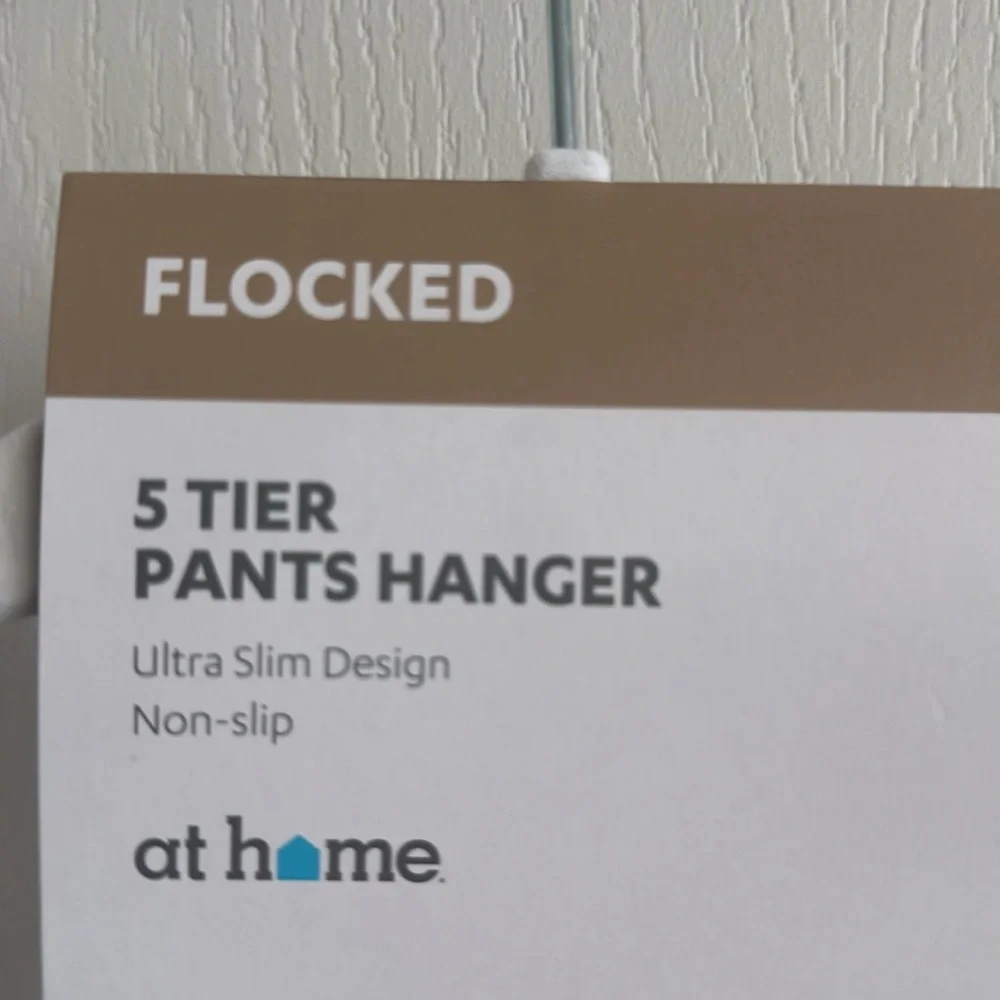 Flocked White No-Slip Flocked Pant Hanger